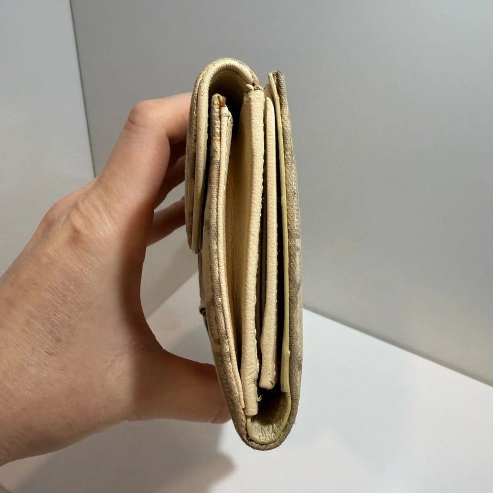 Christian Dior Trotteur Saddle Floral Embroidered Wallet